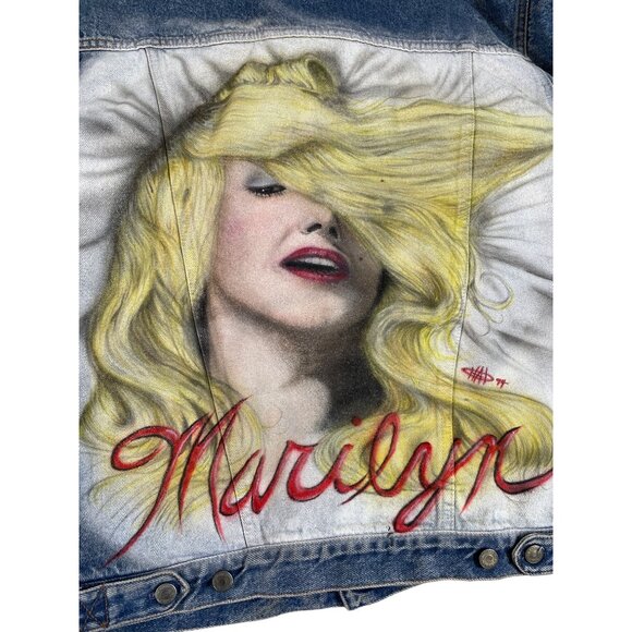 Gap  vintage denim Blue womans Jean denim Jacket Marylin graphic size M SKU 8751 - Picture 16 of 16